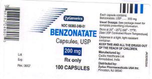 Structured formula for Benzonatate Tablets