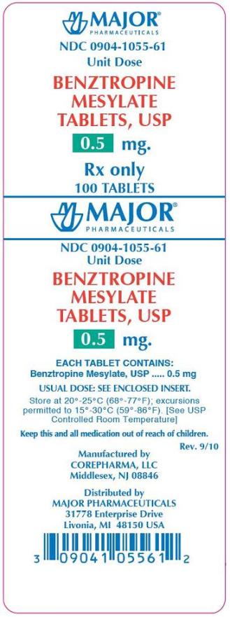 Benztropine Mesylate 0.5 mg Tablets