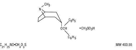 This is an image of the structural formula for benztropine.