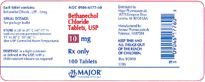 NDC 0904-6177-60
Bethanechol 
Chloride
Tablets, USP
10mg
Rx only
100 Tablets