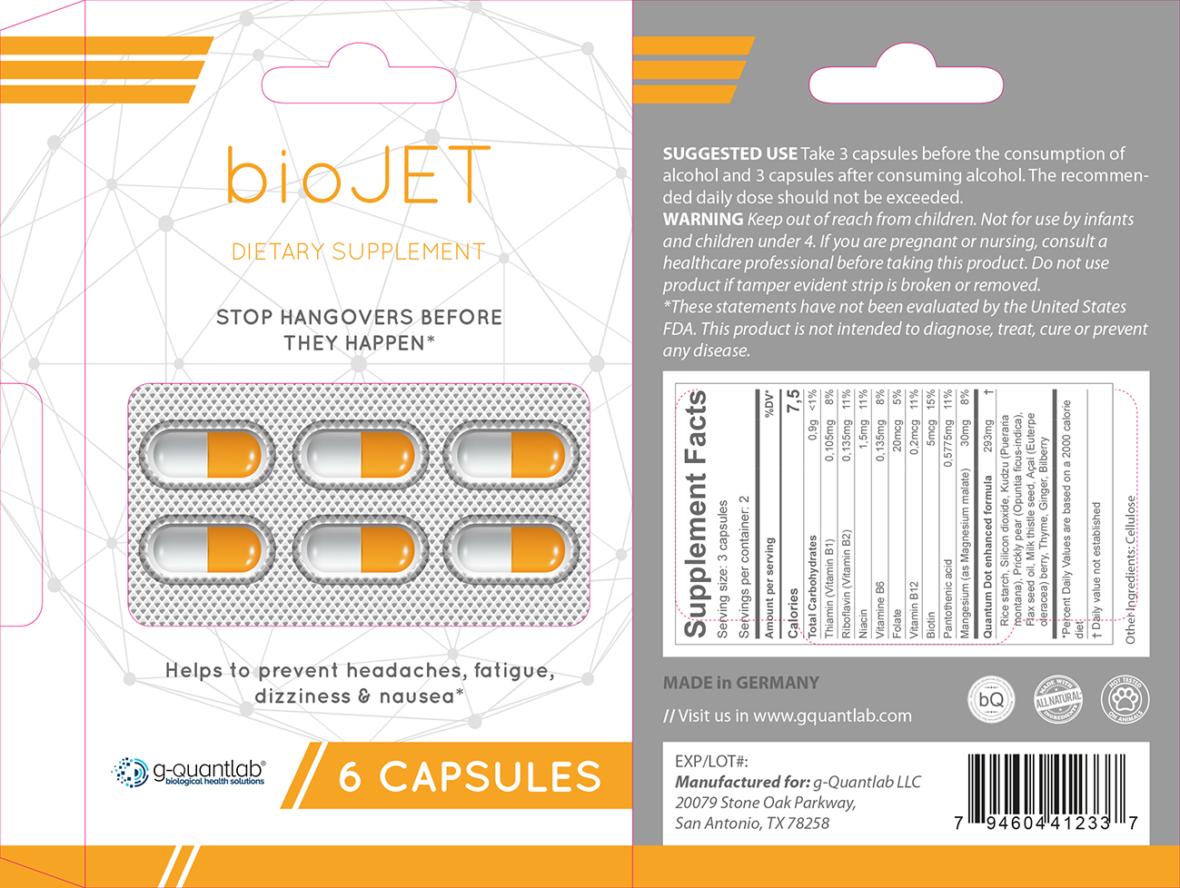 PRINCIPAL DISPLAY PANEL - Blister (6 Capsules) Label