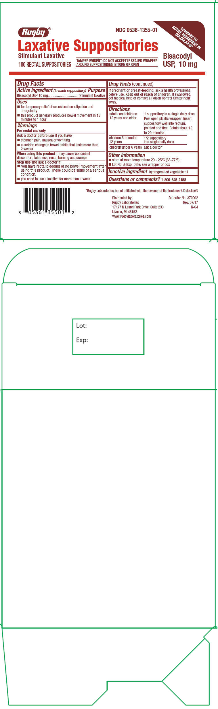 Principal Display Panel - 10 mg Suppository Carton
