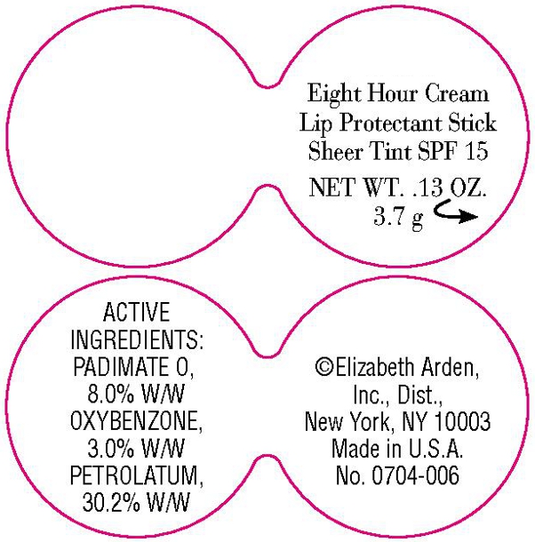 Eight Hour Cream Lip Protectant Stick Sheer Tint Base Label