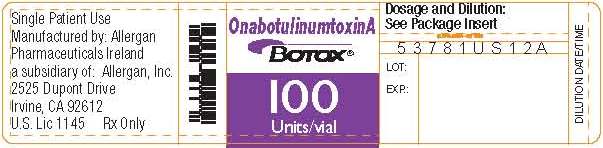 Vial Label 100 Units
