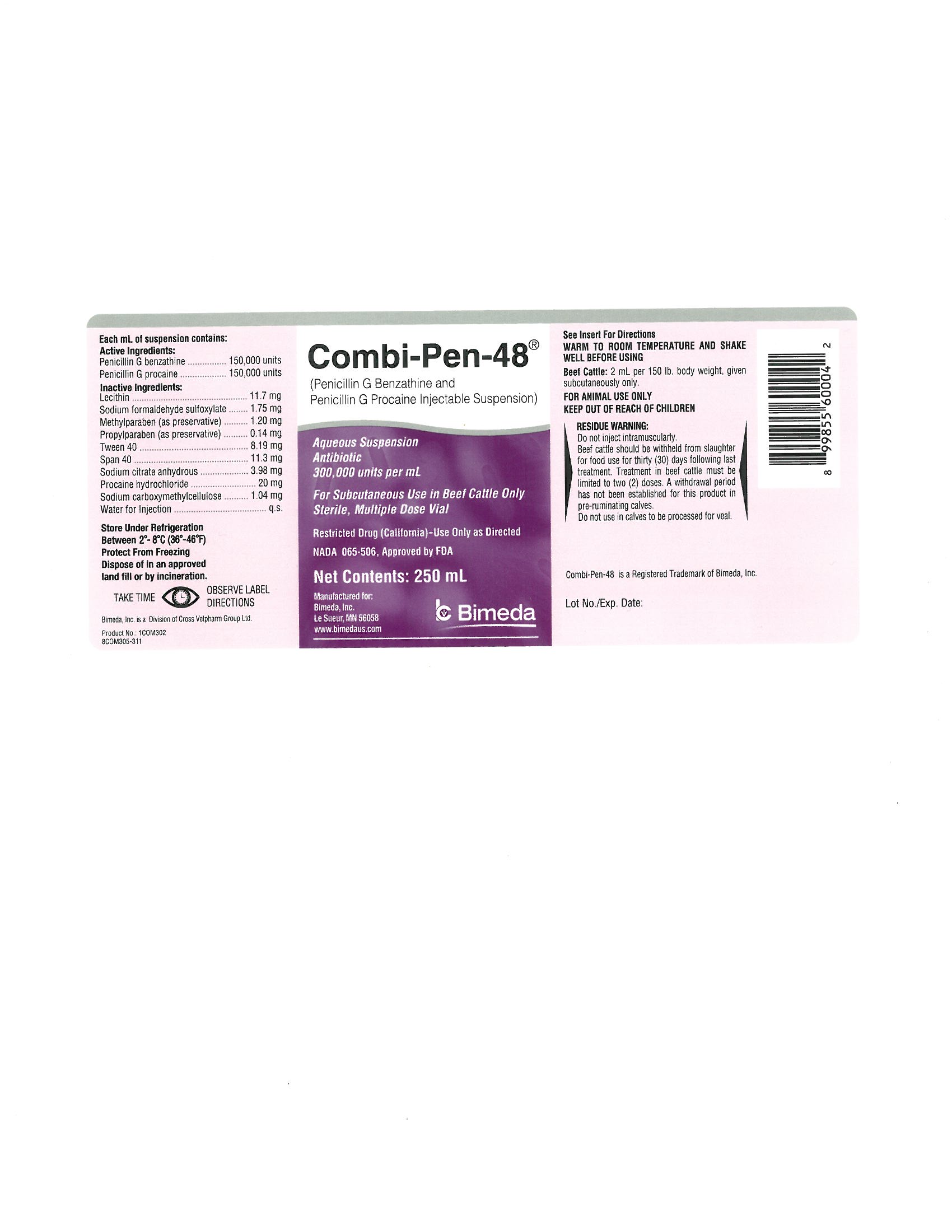 Bimeda Combi-Pen-48 Label