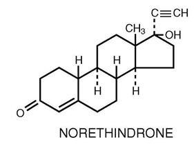 Norethindrone chemical formula