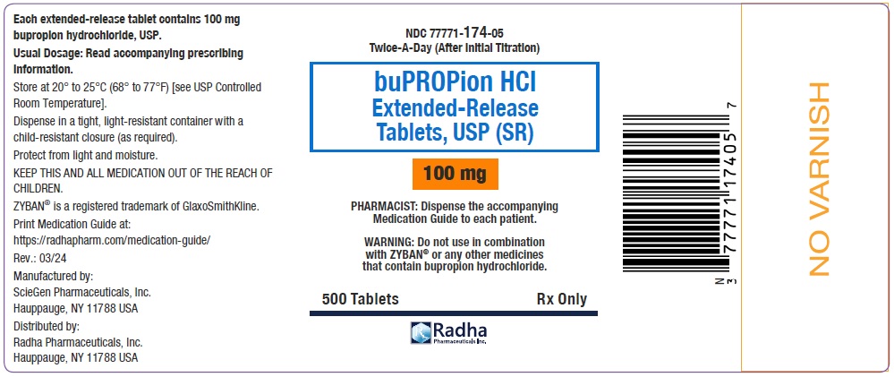 bupropion HCL 100 mg 500 Extended-Release Tablet, USP Labell