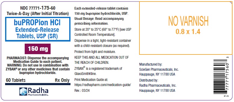 bupropion HCL 150 mg 60 Extended-Release Tablet, USP Labell