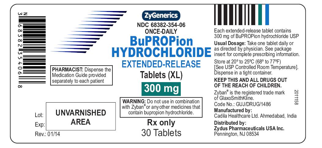 bupropion hydrochloride er tablets, 300 mg