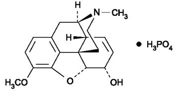 Codeine phosphate structural formula.