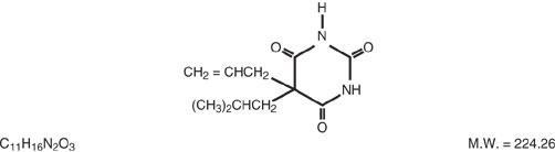 This is an image of the structural formula for Butalbital.