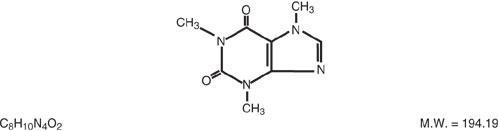 This is an image of the structural formula for Caffeine.