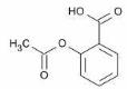 The following structural formula for Aspirin (benzoic acid, 2-(acetyloxy)-) is a nonsteroidal anti-inflammatory drug. 