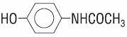 Acetaminophen structural formula.
