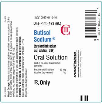 Butisol Sodium (butabarbital sodium oral solution, USP) Oral Solution 30 mg