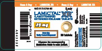 Lamictal XR 25 mg tablet label