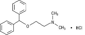 Diphenhydramine structural formula
