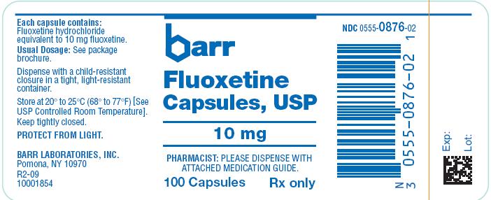 Fluoxetine 10mg 100s label