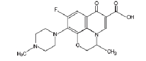 Ofloxacin (Structural formula)