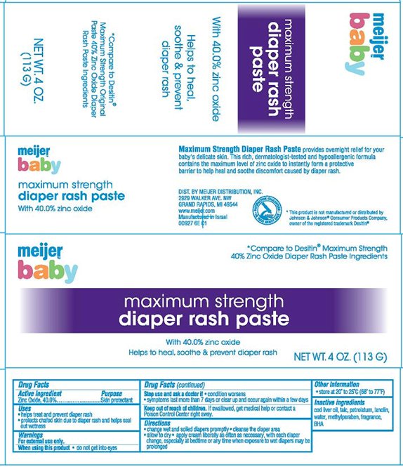 meijer baby diaper rash paste carton label