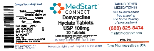 Doxycyline Hyclate Tablets USP 100mg #20
