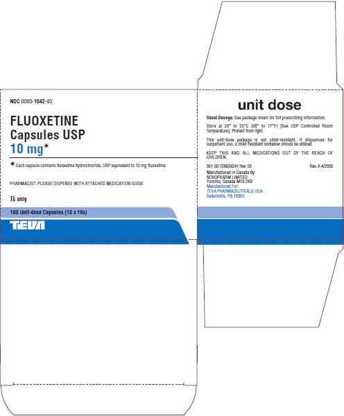 Fluoxetine Capsules USP 10 mg Unit-Dose 100s Label, Part 2 of 2