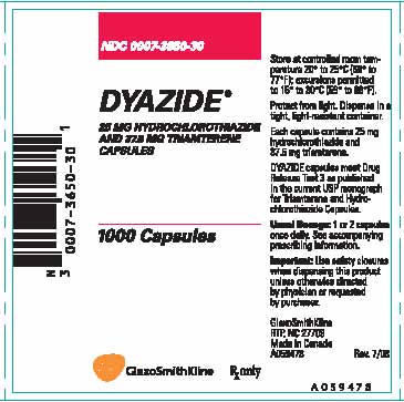 DYAZIDE Capsule Label Image - 25mg hydrochlorothiazide/37.5mg triamterene