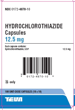 Hydrochlorothiazide Capsules 12.5 mg Unit-Dose Label