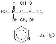 risedronate sodium hemi-pentahydrate chemical structure