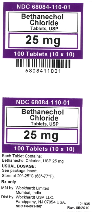 Bethanecol Chloride - 25 mg label