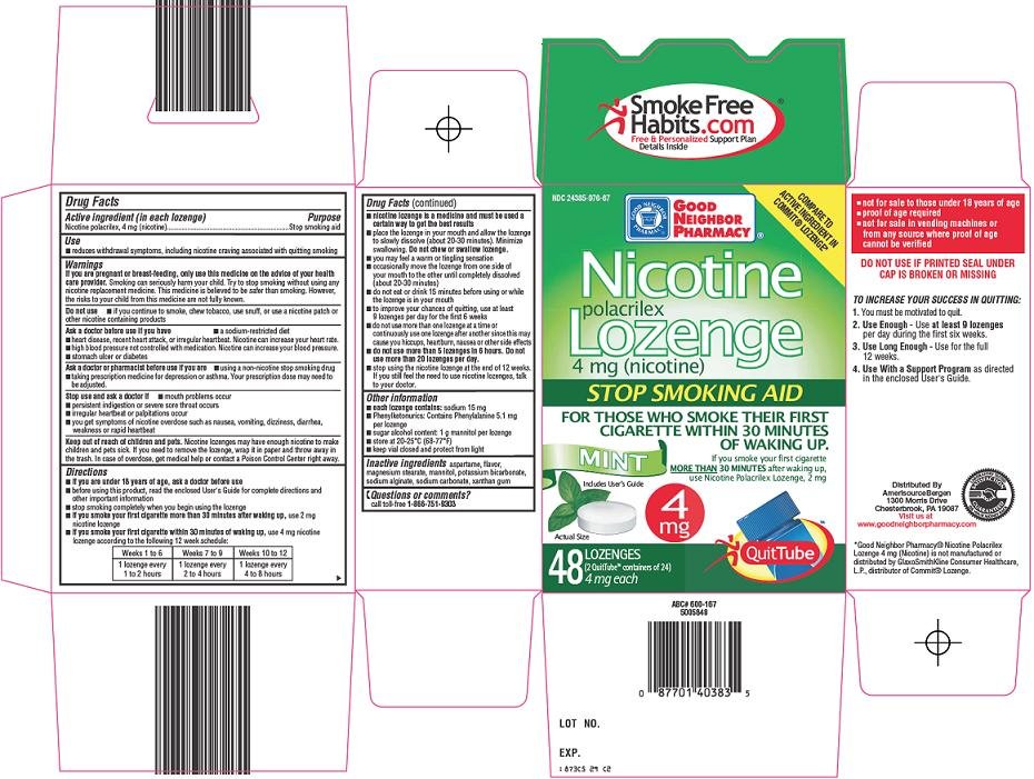 Nicotine Polacrilex Lozenge 4 mg (nicotine) Carton