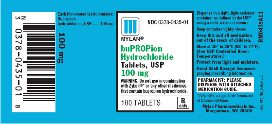 Bupropion 100 mg tablets in bottles of 100