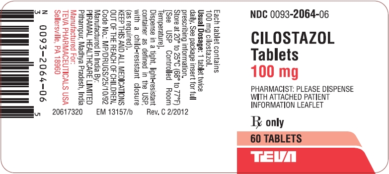 Cilostazol Tablets 100 mg 60s Label