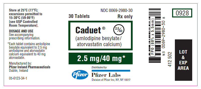 PRINCIPAL DISPLAY PANEL - 2.5 mg/40 mg Label