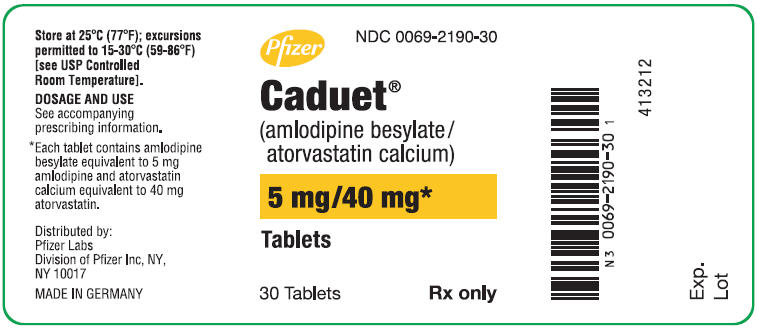 PRINCIPAL DISPLAY PANEL - 5 mg/40 mg Tablet Bottle Label