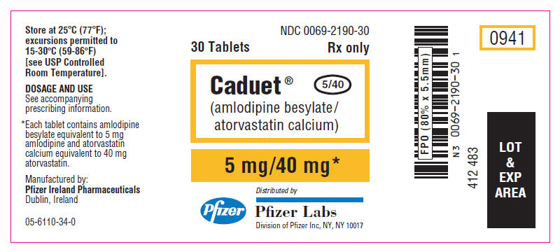 PRINCIPAL DISPLAY PANEL - 5 mg/40 mg Label