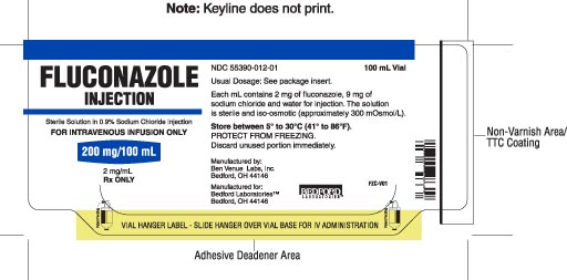 Vial label for Fluconazole 200 mg per 100 mL vial