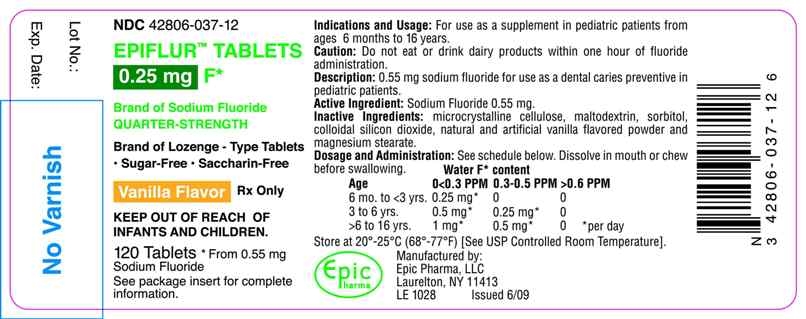 Epiflur 0.25 mg 120 Tablets