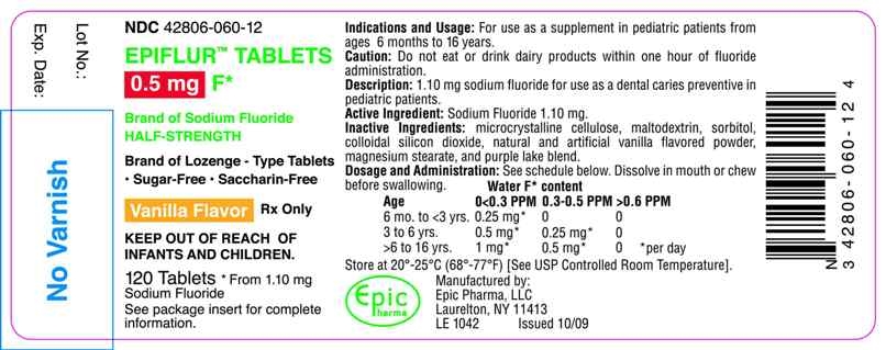Epiflur 0.5 mg 120 Tablets