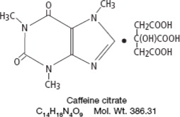 Structural Formula and Molecular Weight of Caffeine Citrate
