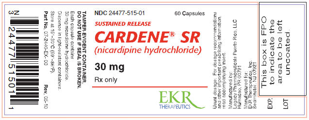 Principal Display Panel – Cardene SR 30 mg