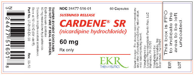 Principal Display Panel – Cardene SR 60 mg