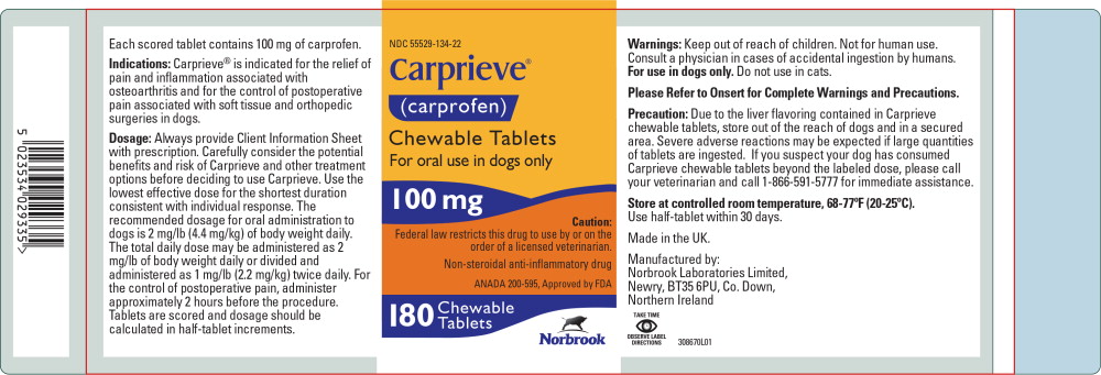 Principal Display Panel - Carprieve Chewable Tablets 100 mg Label
