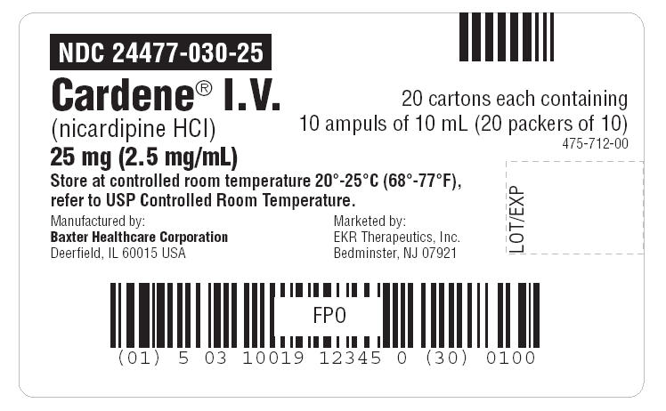 Cardene IV- EKR 20crtn Case label