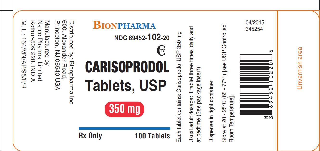 carisoprodol-contianer label-100s