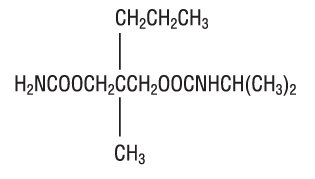 This in an image of the structural formula of carisoprodo.