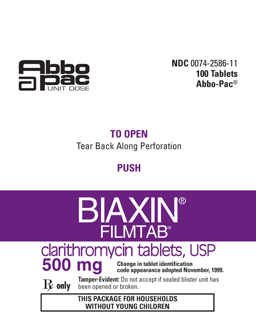 Biaxin 500 mg 10 blister packs 10 tablets each