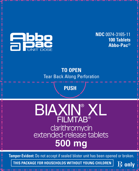 Biaxin XL 500 mg 100 ct tablets
