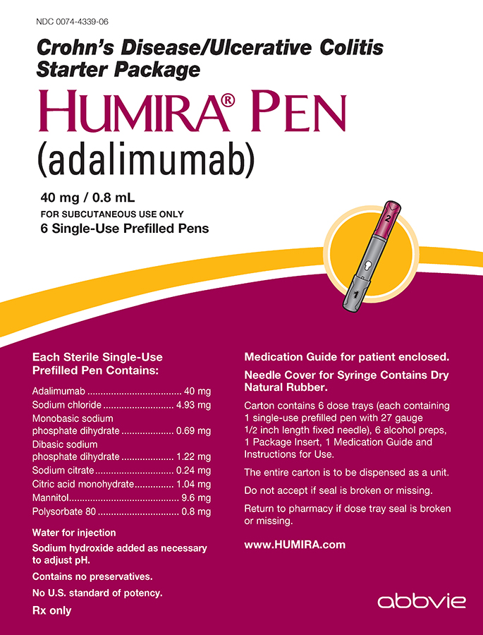 humira pen 40mg/0.8ml crohns starter 6ct