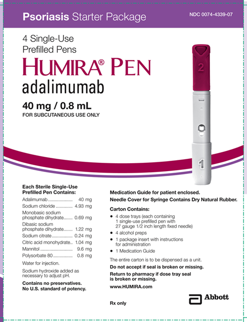 humira pen 40 mg/0.8 ml 4 single-use prefilled pens